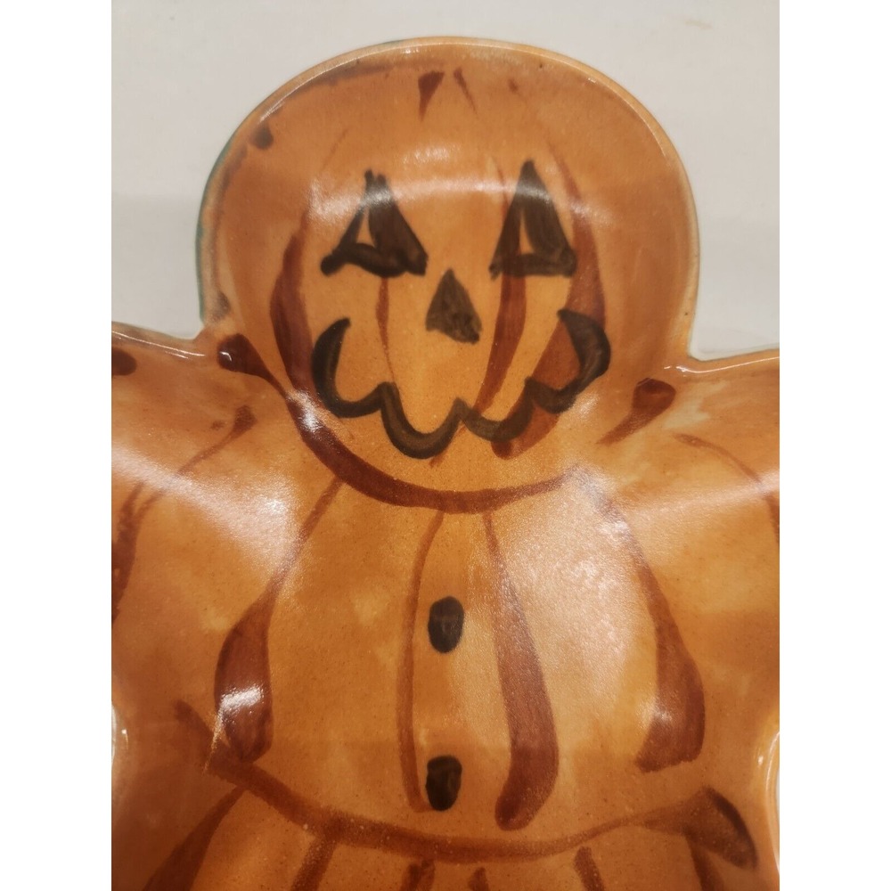 Ceramic Hand Made Pottery Pumpkin Trinket Dish Bowl Signed By Artist 2007 - Picture 3 of 11